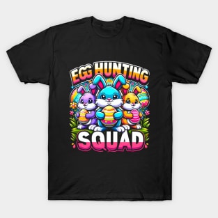 Egg Hunting Squad Crew Family Funny Happy Easter Bunny Kids T-Shirt